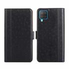 For Samsung Galaxy M12 / F12 Ostrich Texture Flip Leather Phone Case(Black) - 1