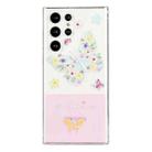 For Samsung Galaxy S22 Ultra 5G Bronzing Butterfly Flower Phone Case(Butterfly) - 1