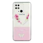 For Xiaomi Redmi 10C Bronzing Butterfly Flower Phone Case(Rose Heart) - 1