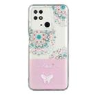 For Xiaomi Redmi 10C Bronzing Butterfly Flower Phone Case(Peacock Flower) - 1