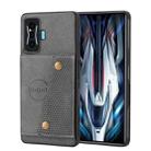 For Xiaomi Redmi K50 Gaming Double Buckle Card Slots Magnetic Phone Case(Grey) - 1