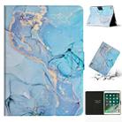 Marble Pattern Smart Leather Tablet Case For iPad Air / Air 2 / 9.7 2018 / 2017(Blue) - 1