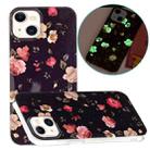 For iPhone 14 Luminous TPU Soft Phone Case (Rose Black) - 1