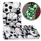 For iPhone 14 Pro Max Luminous TPU Soft Phone Case (Skull) - 1