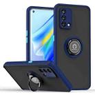 For OPPO A74 4G Q Shadow 1 Series TPU + PC Phone Case with Ring Holder(Royal Blue) - 1