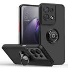 For OPPO Reno8 Pro+ Q Shadow 1 Series TPU + PC Phone Case with Ring Holder(Black+Red) - 1