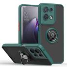 For OPPO Reno8 Q Shadow 1 Series TPU + PC Phone Case with Ring Holder(Dark Green) - 1