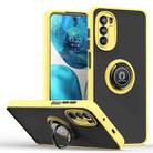 For Motorola Moto G52 Q Shadow 1 Series TPU + PC Phone Case with Ring Holder(Yellow) - 1