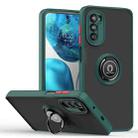 For Motorola Moto G52 Q Shadow 1 Series TPU + PC Phone Case with Ring Holder(Dark Green) - 1