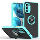 For Motorola Moto G52 Q Shadow 1 Series TPU + PC Phone Case with Ring Holder(Sky Blue) - 1