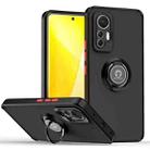 For Xiaomi 12 Lite Q Shadow 1 Series TPU + PC Phone Case with Ring Holder(Black+Red) - 1
