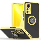 For Xiaomi 12 Lite Q Shadow 1 Series TPU + PC Phone Case with Ring Holder(Yellow) - 1