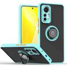 For Xiaomi 12 Lite Q Shadow 1 Series TPU + PC Phone Case with Ring Holder(Sky Blue) - 1