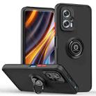 For Xiaomi Poco X4 GT Q Shadow 1 Series TPU + PC Phone Case with Ring Holder(Black+Red) - 1