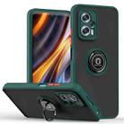 For Xiaomi Poco X4 GT Q Shadow 1 Series TPU + PC Phone Case with Ring Holder(Dark Green) - 1