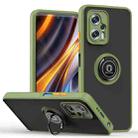 For Xiaomi Poco X4 GT Q Shadow 1 Series TPU + PC Phone Case with Ring Holder(Green) - 1