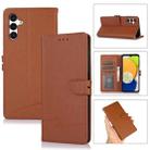 For Samsung Galaxy A13 5G Cross Texture Horizontal Flip Leather Phone Case(Brown) - 1