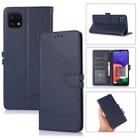 For Samsung Galaxy A22 5G Cross Texture Horizontal Flip Leather Phone Case(Dark Blue) - 1