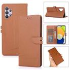 For Samsung Galaxy A32 5G Cross Texture Horizontal Flip Leather Phone Case(Brown) - 1