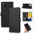 For Samsung Galaxy A42 5G Cross Texture Horizontal Flip Leather Phone Case(Black) - 1