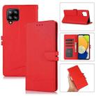 For Samsung Galaxy A42 5G Cross Texture Horizontal Flip Leather Phone Case(Red) - 1