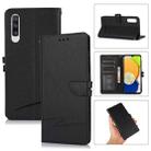 For Samsung Galaxy A50 Cross Texture Horizontal Flip Leather Phone Case(Black) - 1