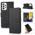 For Samsung Galaxy A52 5G Cross Texture Horizontal Flip Leather Phone Case(Black) - 1