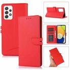 For Samsung Galaxy A52 5G Cross Texture Horizontal Flip Leather Phone Case(Red) - 1