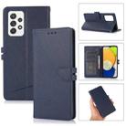 For Samsung Galaxy A52 5G Cross Texture Horizontal Flip Leather Phone Case(Dark Blue) - 1