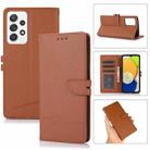 For Samsung Galaxy A52 5G Cross Texture Horizontal Flip Leather Phone Case(Brown) - 1