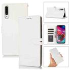 For Samsung Galaxy A70 Cross Texture Horizontal Flip Leather Phone Case(White) - 1