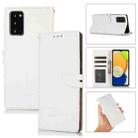 For Samsung Galaxy Note20 Cross Texture Horizontal Flip Leather Phone Case(White) - 1