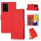 For Samsung Galaxy Note20 Ultra Cross Texture Horizontal Flip Leather Phone Case(Red) - 1