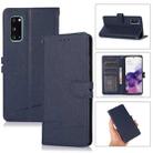 For Samsung Galaxy S20 Cross Texture Horizontal Flip Leather Phone Case(Dark Blue) - 1