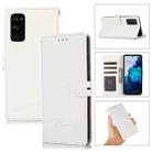 For Samsung Galaxy S20 FE Cross Texture Horizontal Flip Leather Phone Case(White) - 1