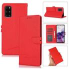 For Samsung Galaxy S20+ Cross Texture Horizontal Flip Leather Phone Case(Red) - 1