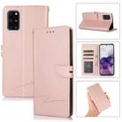 For Samsung Galaxy S20+ Cross Texture Horizontal Flip Leather Phone Case(Pink) - 1