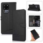 For Samsung Galaxy S20 Ultra Cross Texture Horizontal Flip Leather Phone Case(Black) - 1