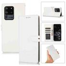 For Samsung Galaxy S20 Ultra Cross Texture Horizontal Flip Leather Phone Case(White) - 1