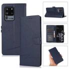 For Samsung Galaxy S20 Ultra Cross Texture Horizontal Flip Leather Phone Case(Dark Blue) - 1