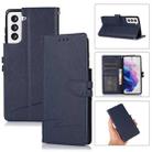 For Samsung Galaxy S21+ 5G Cross Texture Horizontal Flip Leather Phone Case(Dark Blue) - 1