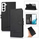 For Samsung Galaxy S22+ 5G Cross Texture Horizontal Flip Leather Phone Case(Black) - 1