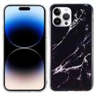 For iPhone 14 Pro IMD Marble TPU Phone Case(Black) - 1