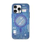 For iPhone 13 Pro Max Luminous Magsafe Magnetic Phone Case (Blue) - 1