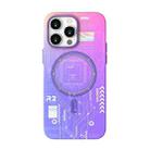 For iPhone 12 Luminous Magsafe Magnetic Phone Case(Pink Purple) - 1
