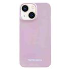 For iPhone 13 Painted Pattern PC Phone Case(Pink) - 1