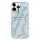 For iPhone 13 Pro Painted Pattern PC Phone Case (Matcha Green) - 1