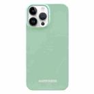 For iPhone 13 Pro Painted Pattern PC Phone Case (Green) - 1