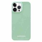 For iPhone 13 Pro Max Painted Pattern PC Phone Case (Green) - 1