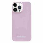 For iPhone 13 Pro Max Painted Pattern PC Phone Case (Pink) - 1